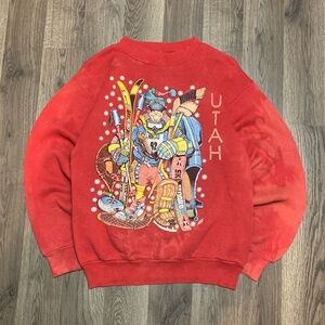 Vintage 1990s Utah Skiboarding Ski Crewneck